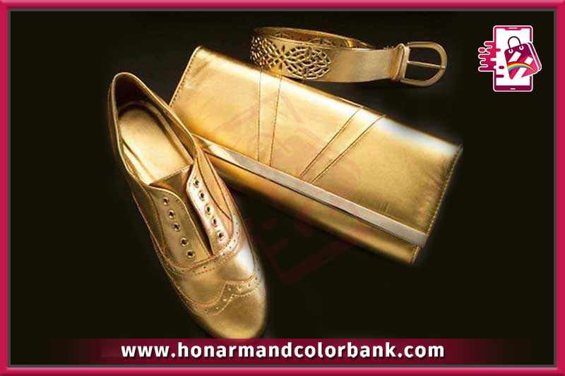 اسپری طلایی روی کیف و کفش